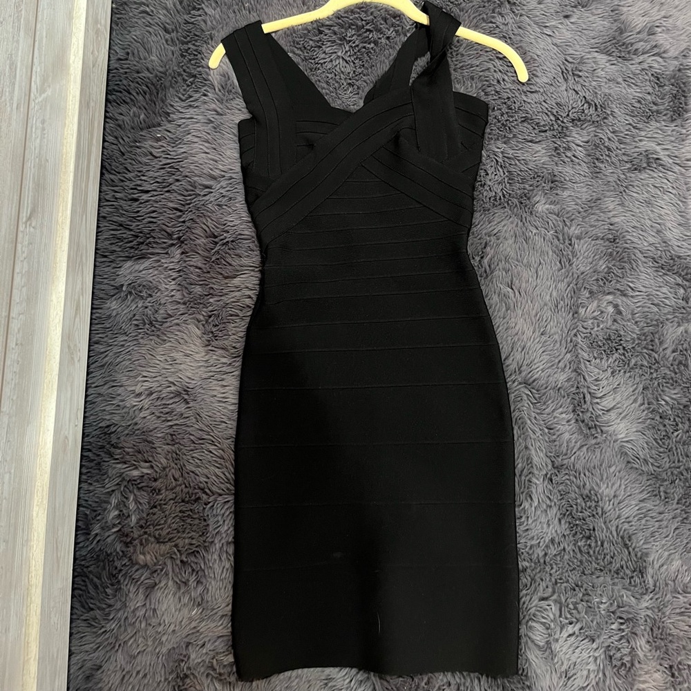 Black fitted dress